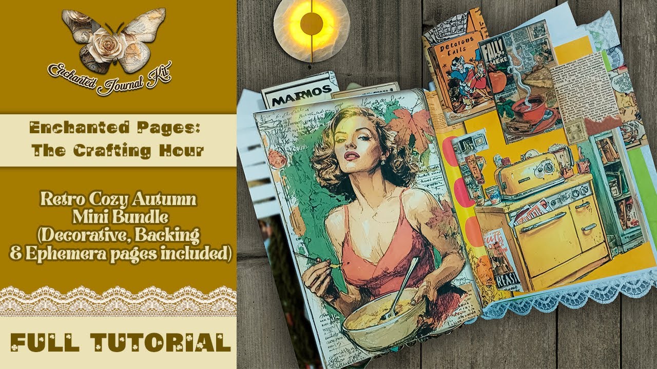 How to make a Retro cozy autumn Journal | Create a BEAUTIFUL Handmade Art Journal in Just 30 Minutes