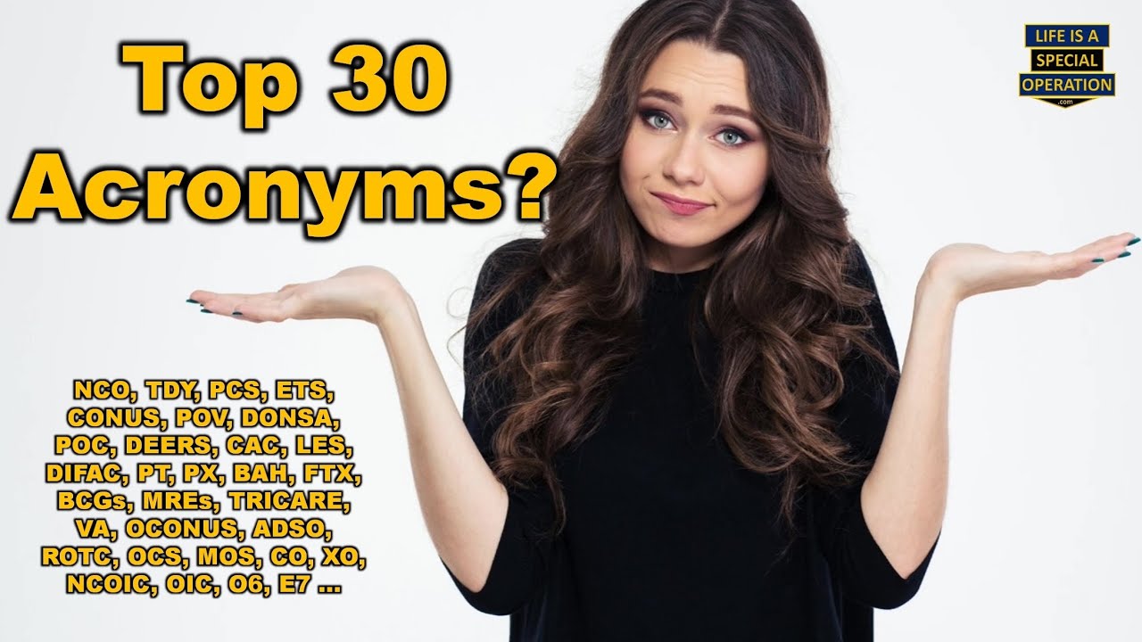 Top 30 Military Acronyms for New Family & Service Members