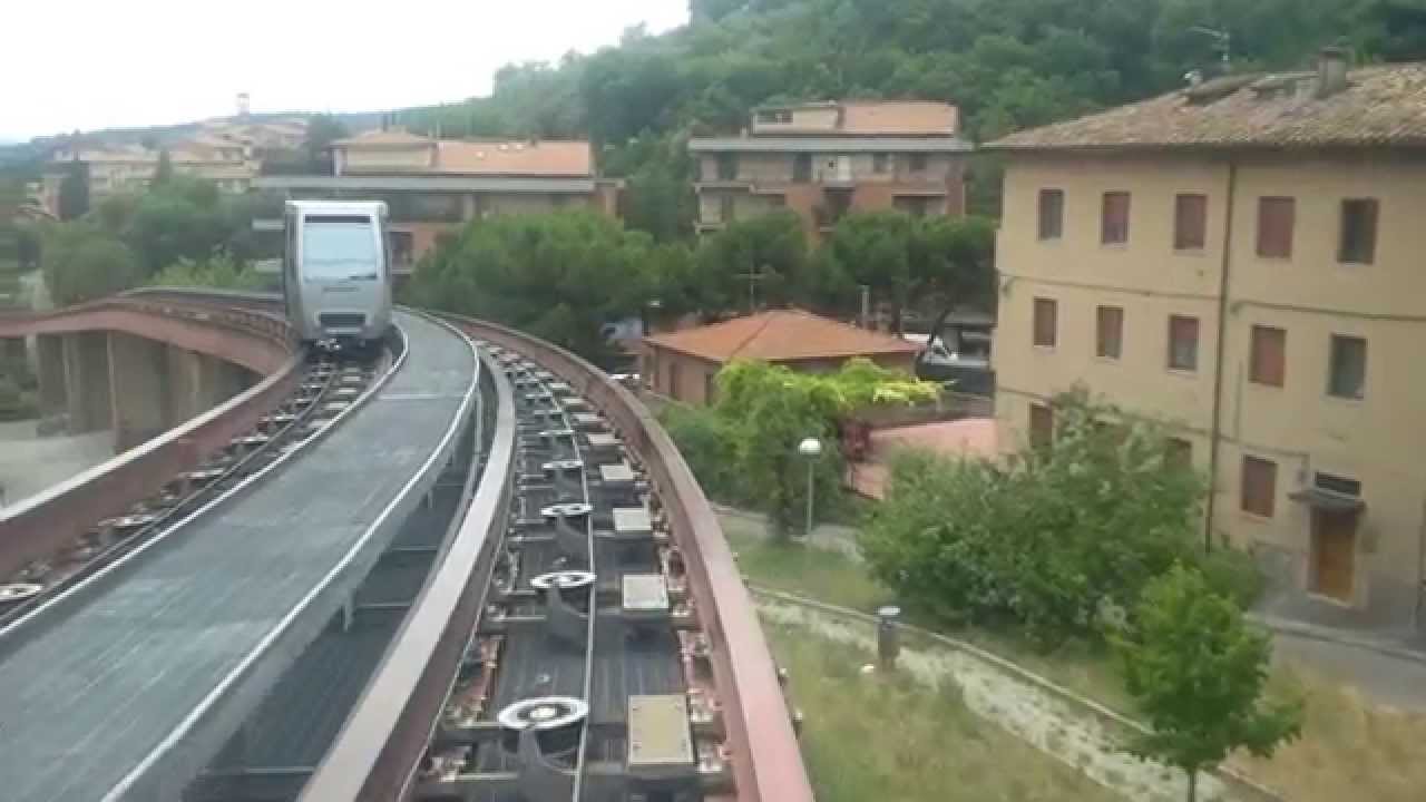 Minimetrò Perugia. Tragitto Stazione Pincetto-Pian di Massiano.