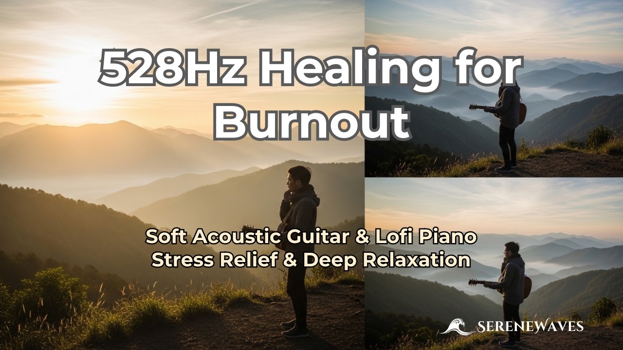 528Гц Исцеление для Burnout 🎸 Soft Acoustic Guitar & Lofi Piano #528Hz