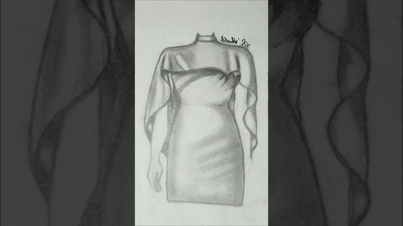 pencil ✏️ dress 👗 skatching 