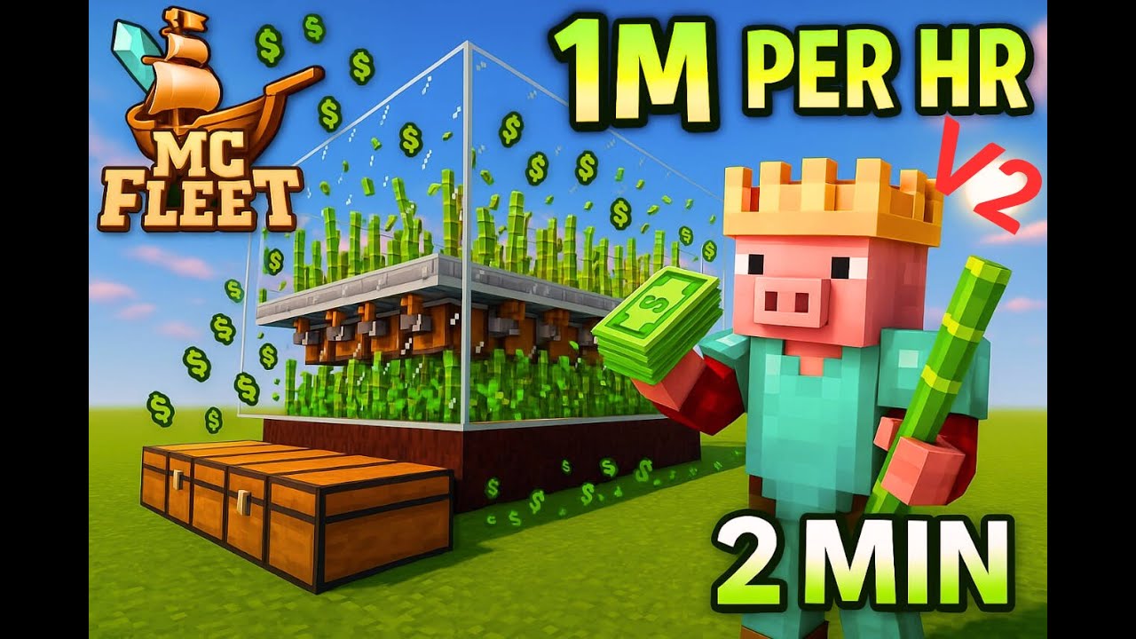 Bamboo farm  (each unit) 1 to 1 5 million per hr V2 #mcfleetserver #mcfleet #farm #bamboofarm