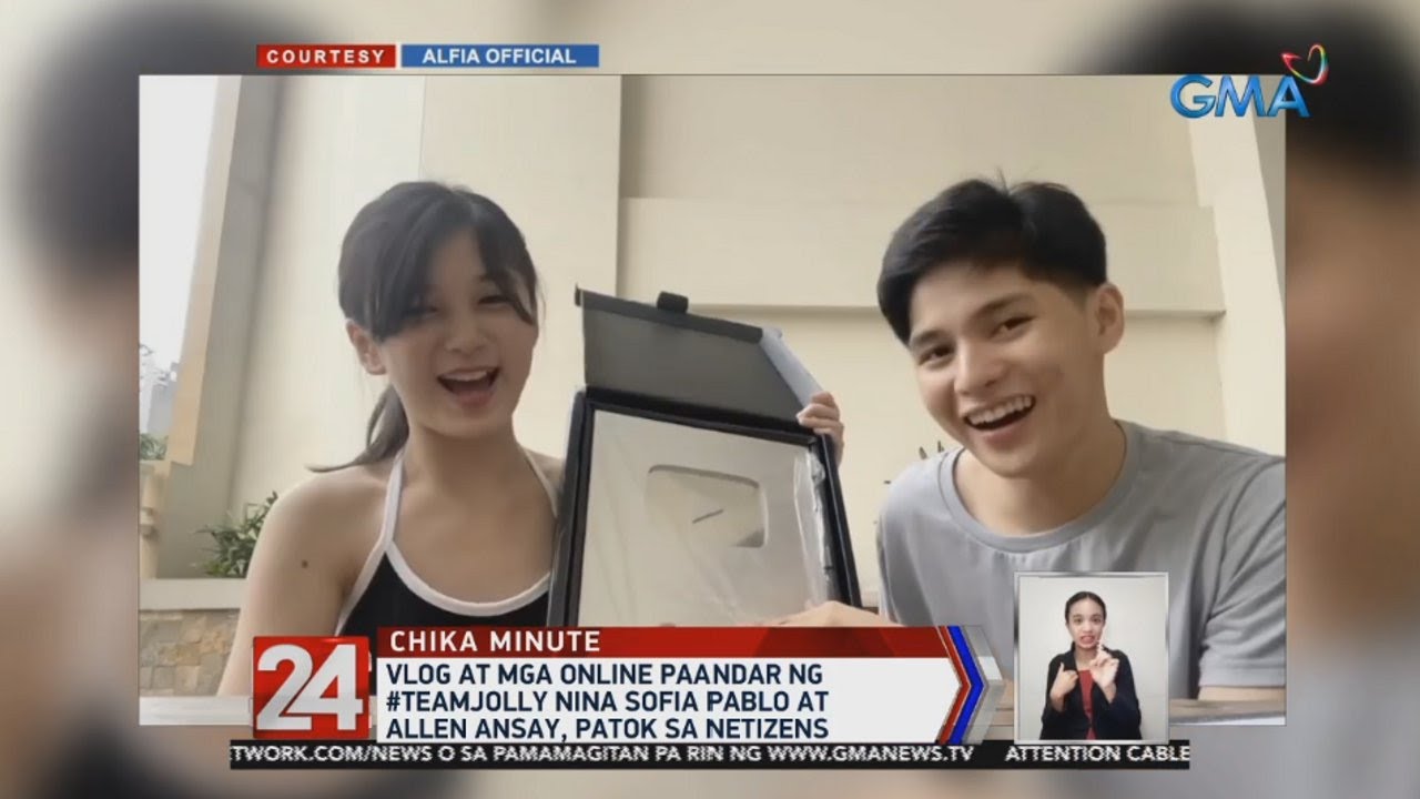 24 Oras: Vlog at mga online paandar ng #TeamJolly nina Sofia Pablo at Allen Ansay, patok sa netizens