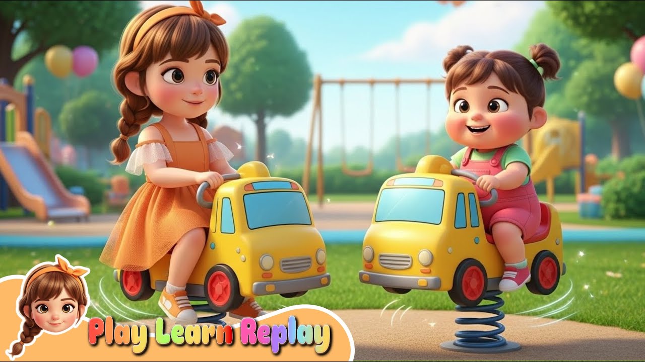 Wheel on the Bus (Playground Version) - Nursery Rhymes with Play Learn Replay