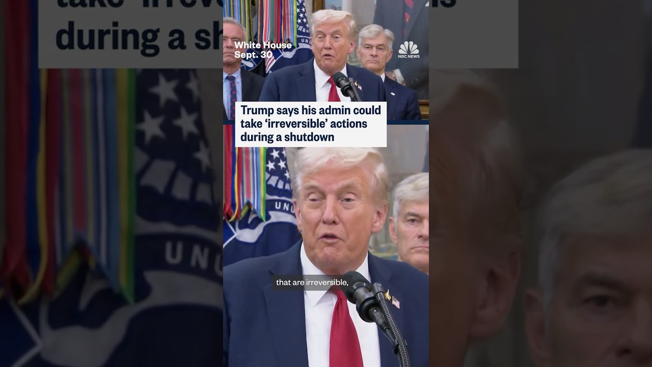 Trump says his admin could take 'irreversible' actions during a shutdown