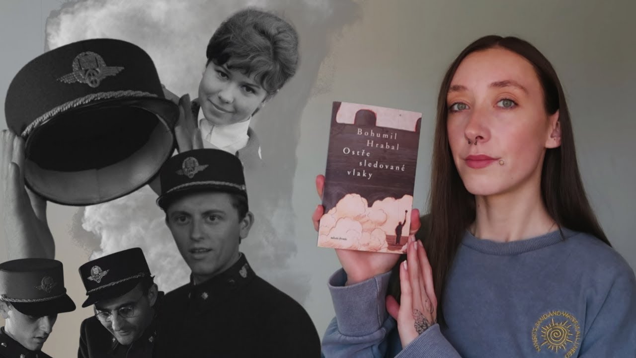 kniha OSTŘE SLEDOVANÉ VLAKY (Bohumil Hrabal)🚂