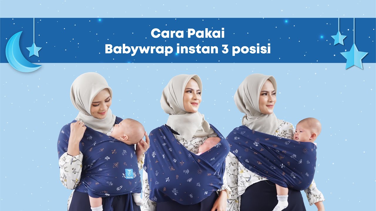 Tutorial Cara Pakai Babywrap Instan Momaz 3 Posisi Berbeda