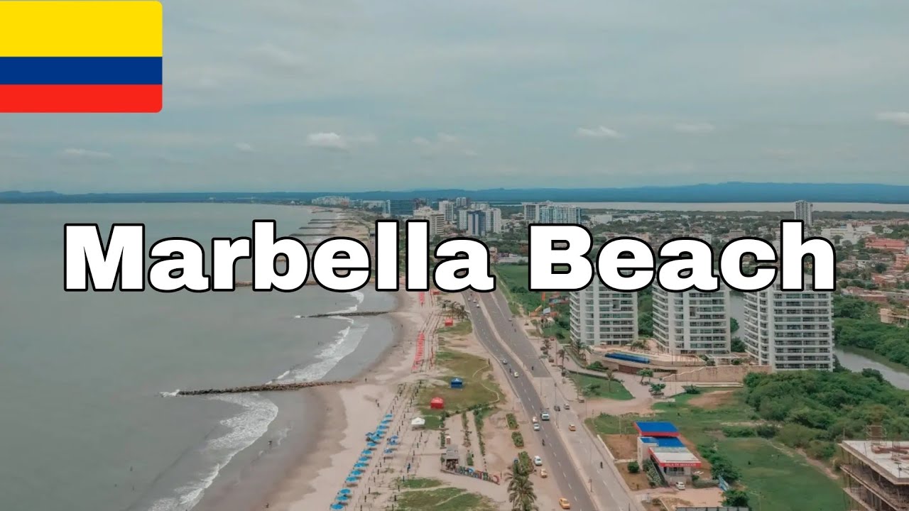 Walking around Cartagena's MARBELLA BEACH in Colombia - 4K