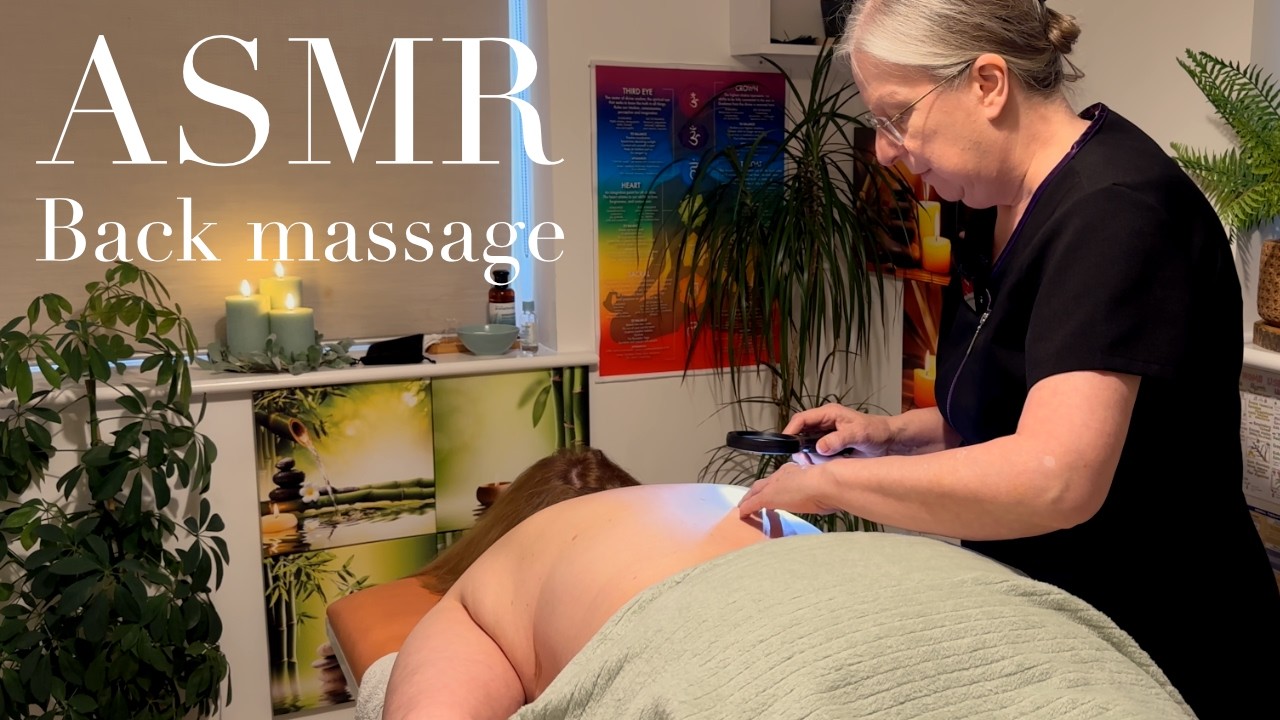 ASMR Relaxing Back Massage for Tired Shoulders (Unintentional ASMR, Real person ASMR)