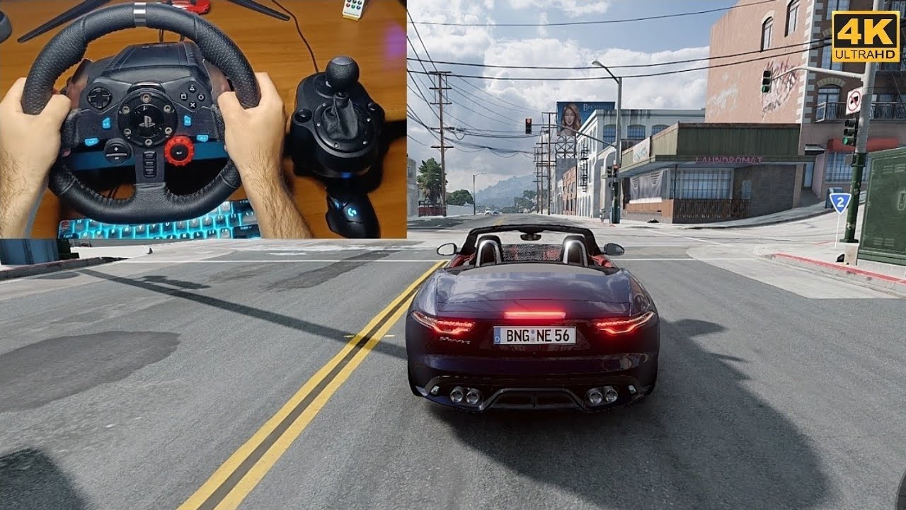 Jaguar F-Type Convertible - Realistic POV Driving & Open-Top in 4K | Logitech G29 | BeamNG.drive
