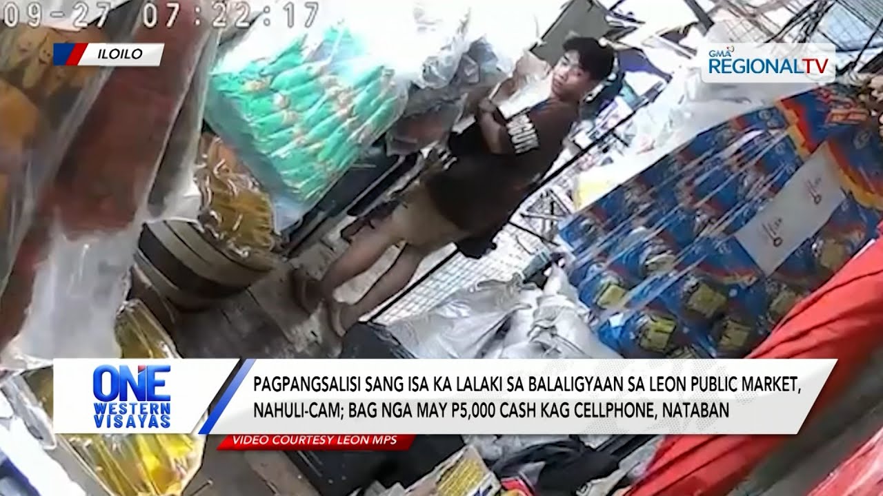 Pagpangsalisi sang lalaki sa balaligyaan sa Leon Public Market, nahuli-cam | One Western Visayas