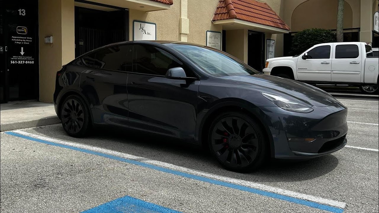 2021 Tesla Model Y with LLumar IRX Infrared & AirBlue Ceramic Window Films in Jupiter, Florida