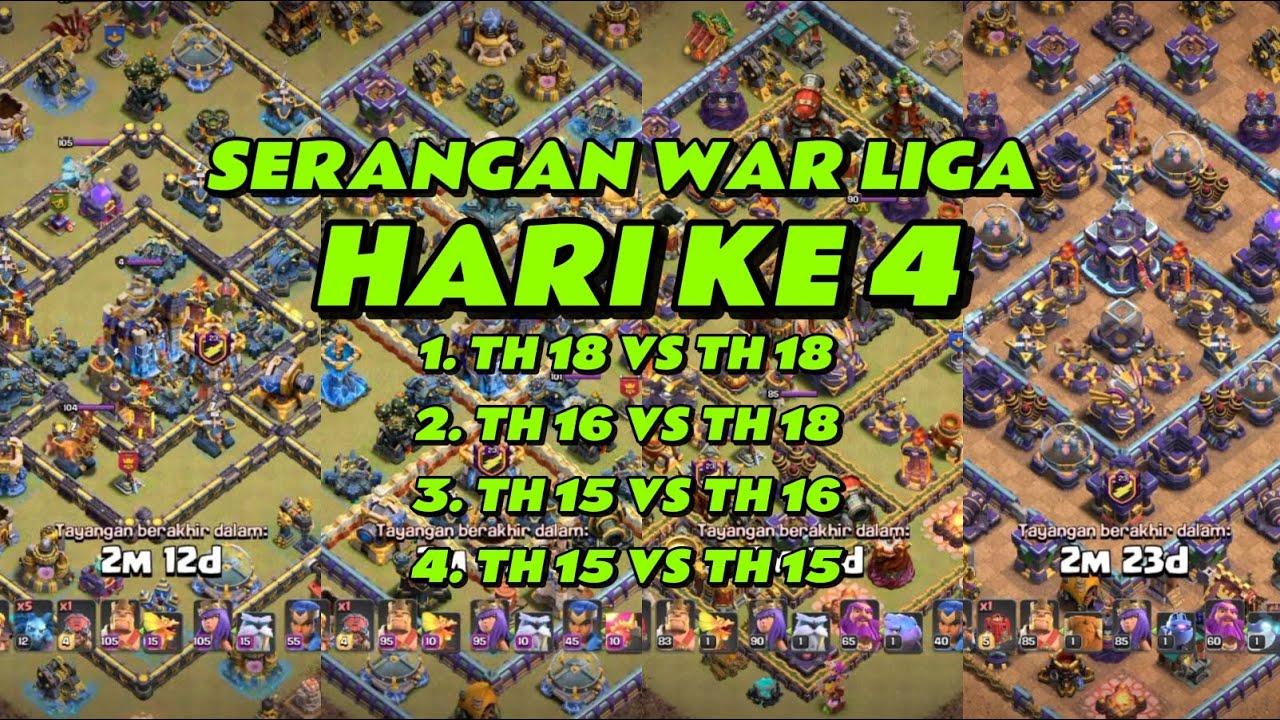 HARI KE 4,⚔️WAR LIGA ⚔️.