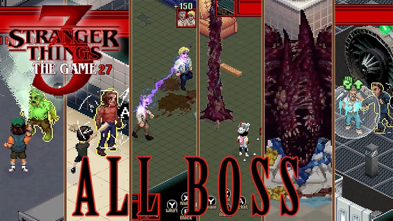 Stranger Things 3: The Game - ALL BOSS BATTLE Gameplay
