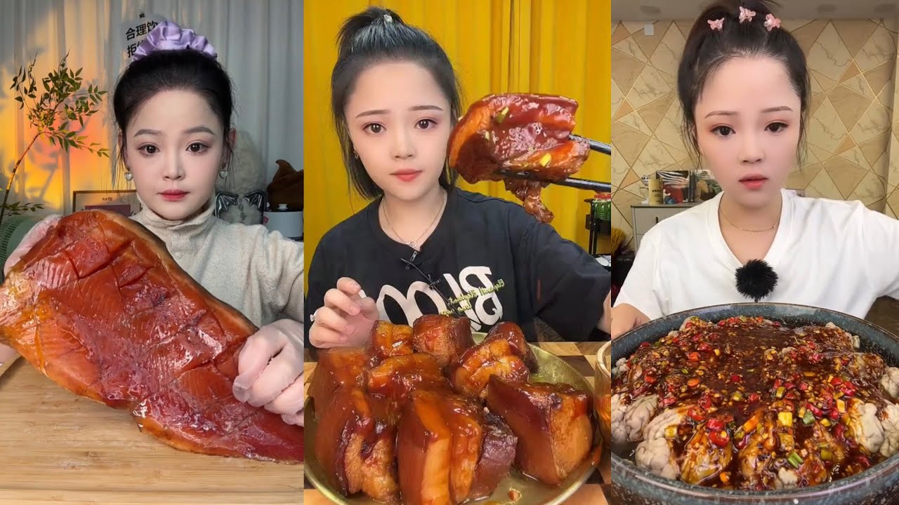 ASMR MUKBANG | Red Braised Pork Belly 