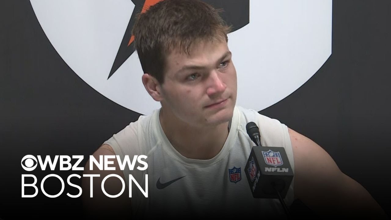 Drake Maye holds back tears after losing Super Bowl