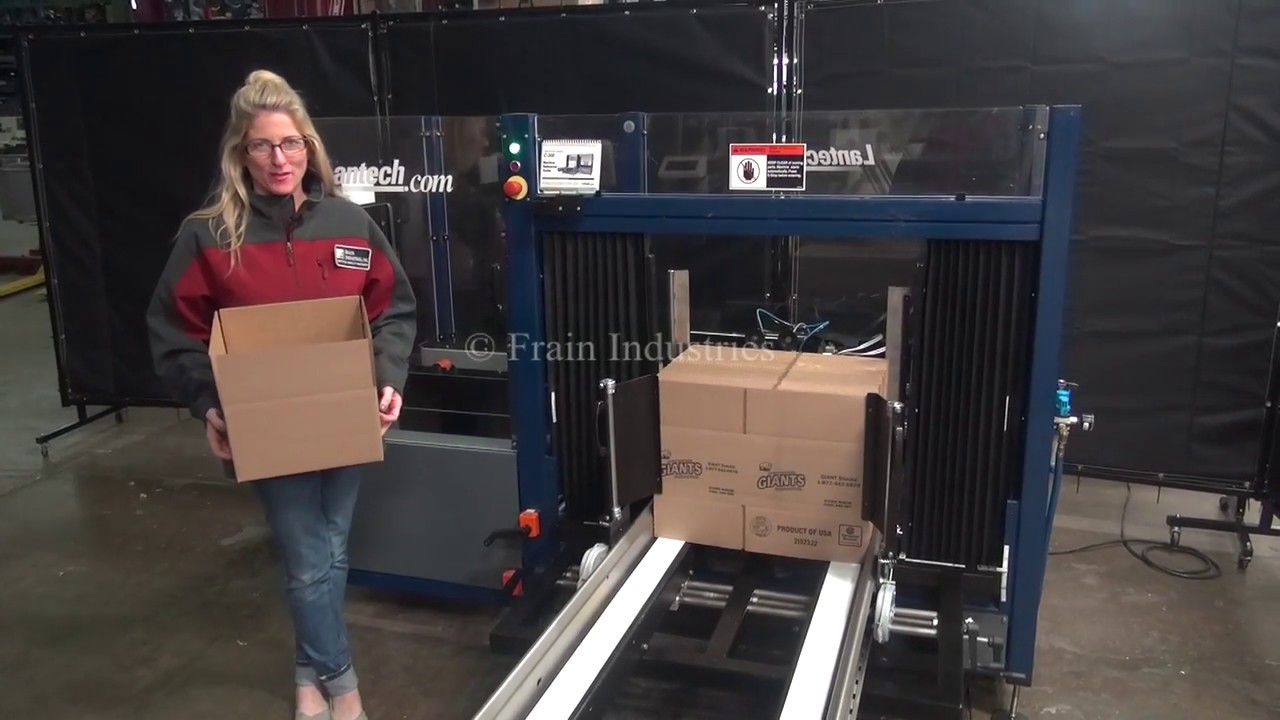 Lantech Automatic Case Erector Bottom Sealer Demonstration