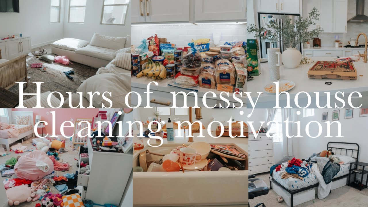 HOURS OF CLEANING MY MESSY HOUSE!! CLEANING MARATHON || CLEANING MOTIVATION || CLEANING VIDEOS