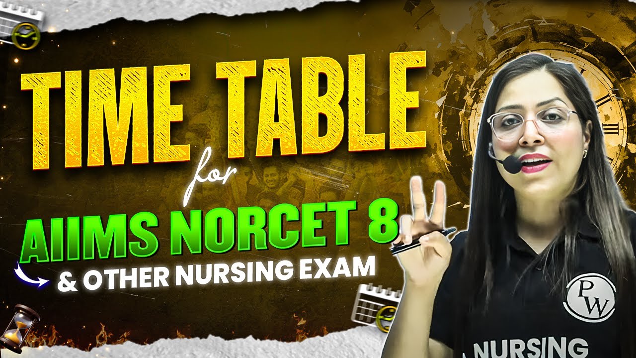 Time Table for AIIMS NORCET 8 & Other Nursing Exam | AIIMS NORCET | All Nursing Exam Preparation