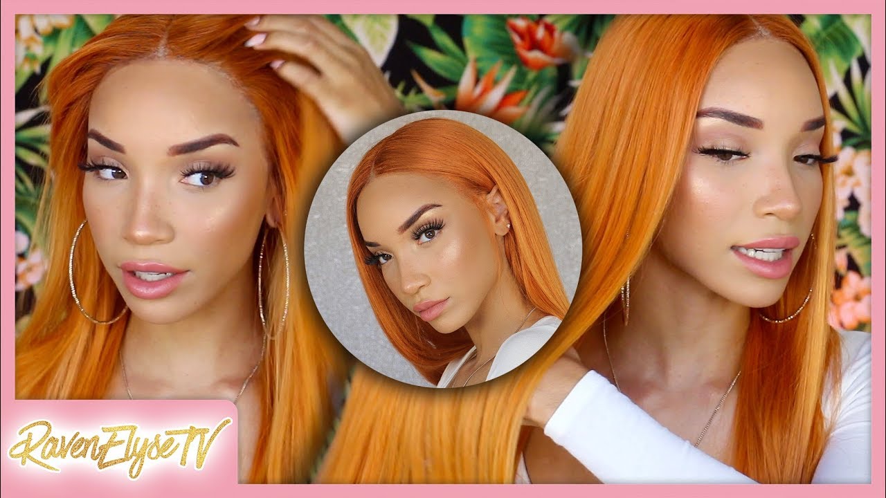 Bright Orange Wig + Summer Glam Makeup Look!