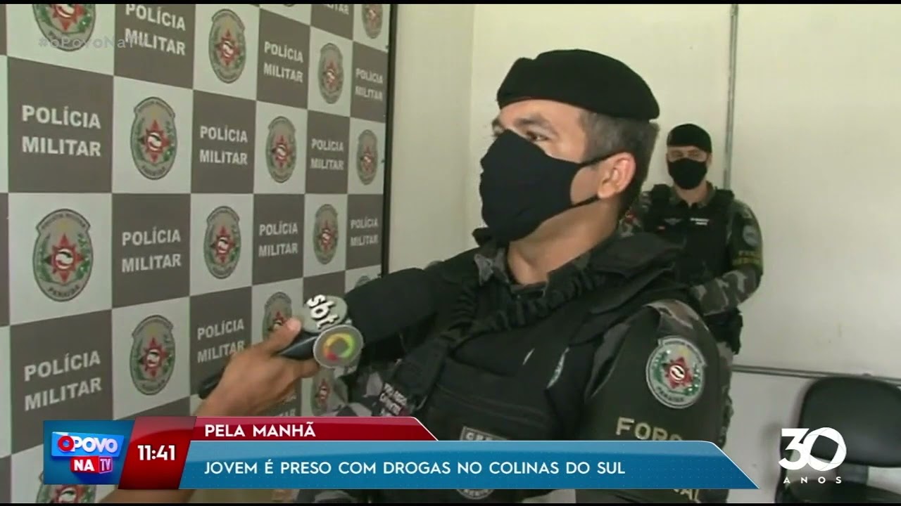 Jovem é preso com drogas no Colinas do Sul - O Povo na TV