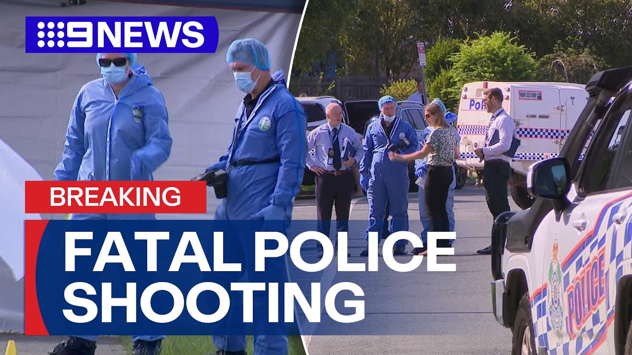 Man shot dead by police after stabbing attack north of Brisbane | 9 News Australia