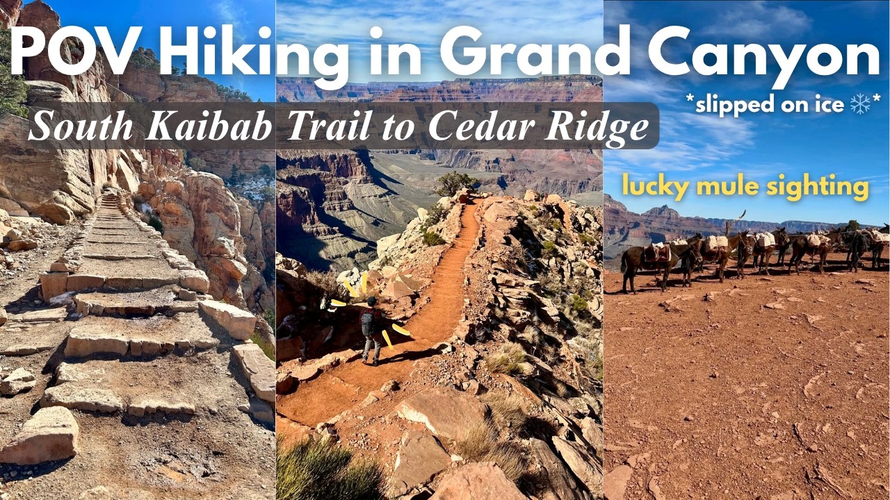 POV Hiking in Grand Canyon | South Kaibab Trail to Cedar Ridge