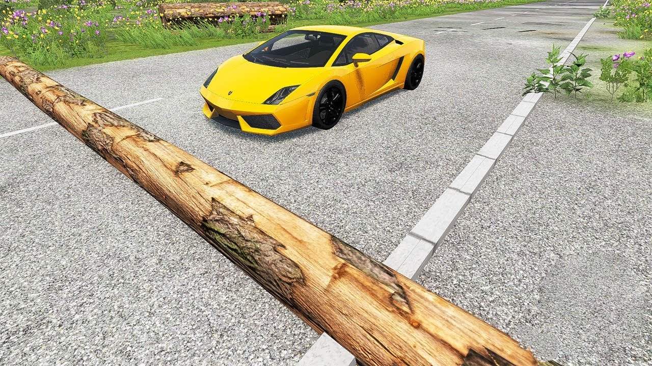 ขับรถด้วยความเร็วสูง! และเจอต้นไม้ล้มขว้างทางอยู่จะเป็นยังไง!! BeamNG.drive Part#77