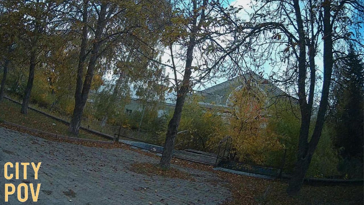 Chisinau, bd. Traian & str. Grenoble – Autumn Day Wheelchair POV