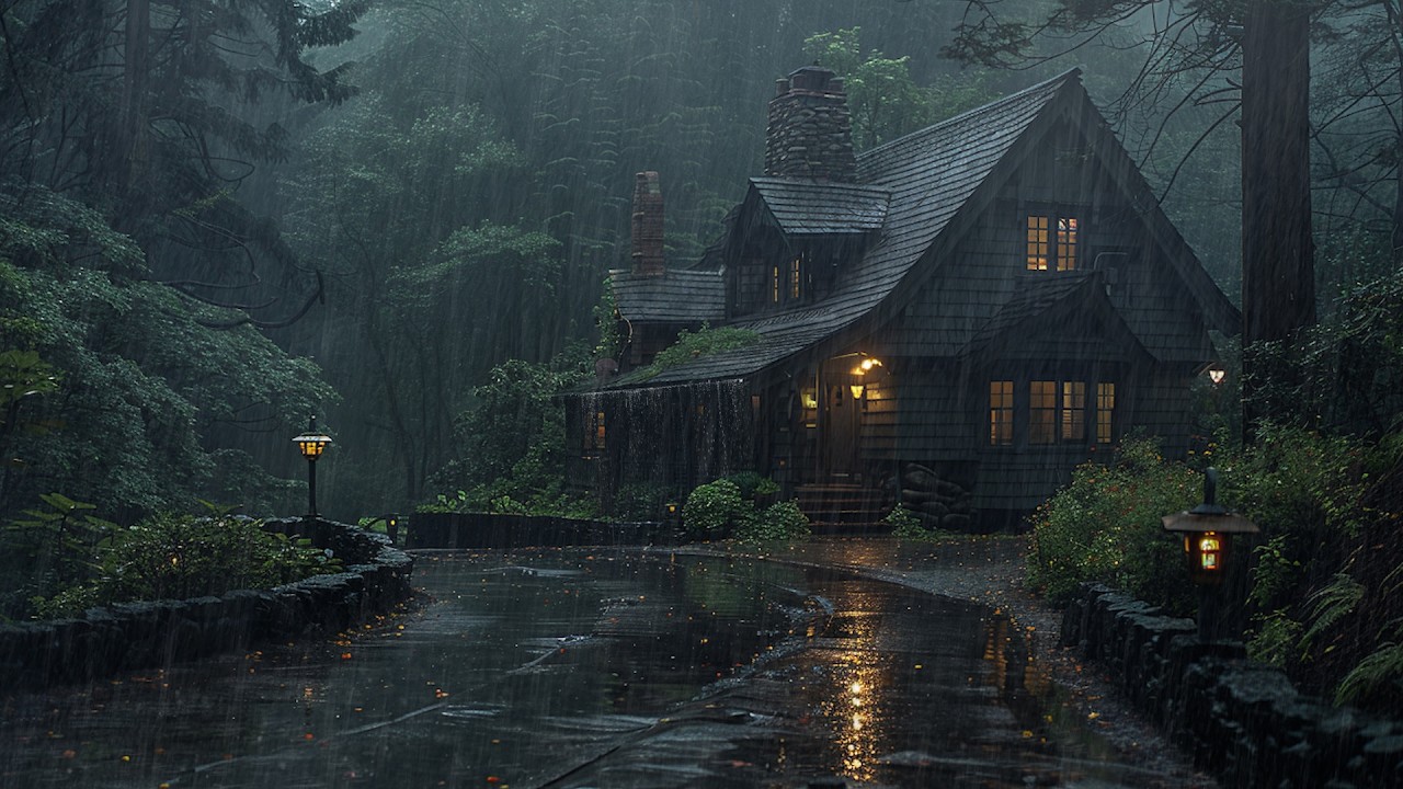 Heavy Rain Chases Away Insomnia | Say Goodbye to Stress, Focus and Sleep Soundly in 5 Minutes