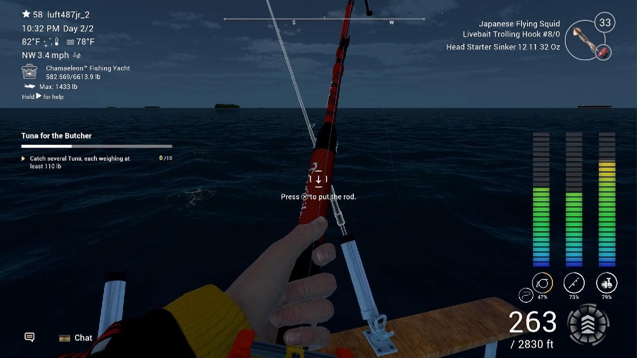 Massive black marlin takes 40 minutes to fight.