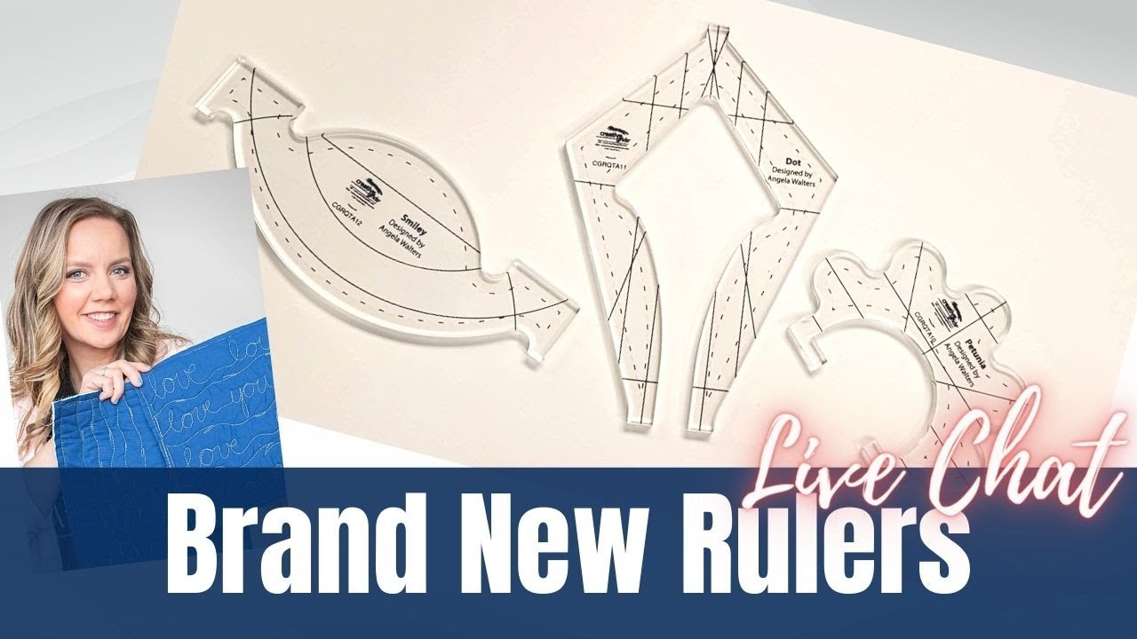 Introducing my Newest Machine Quilting Rulers- Live chat with Angela Walters