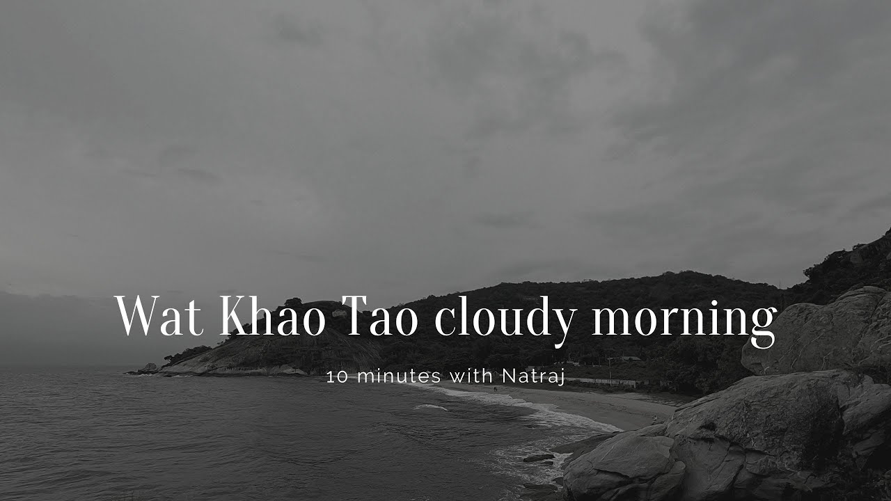 4K Morning walking tour with Natraj Wat Khao Tao / Thailand