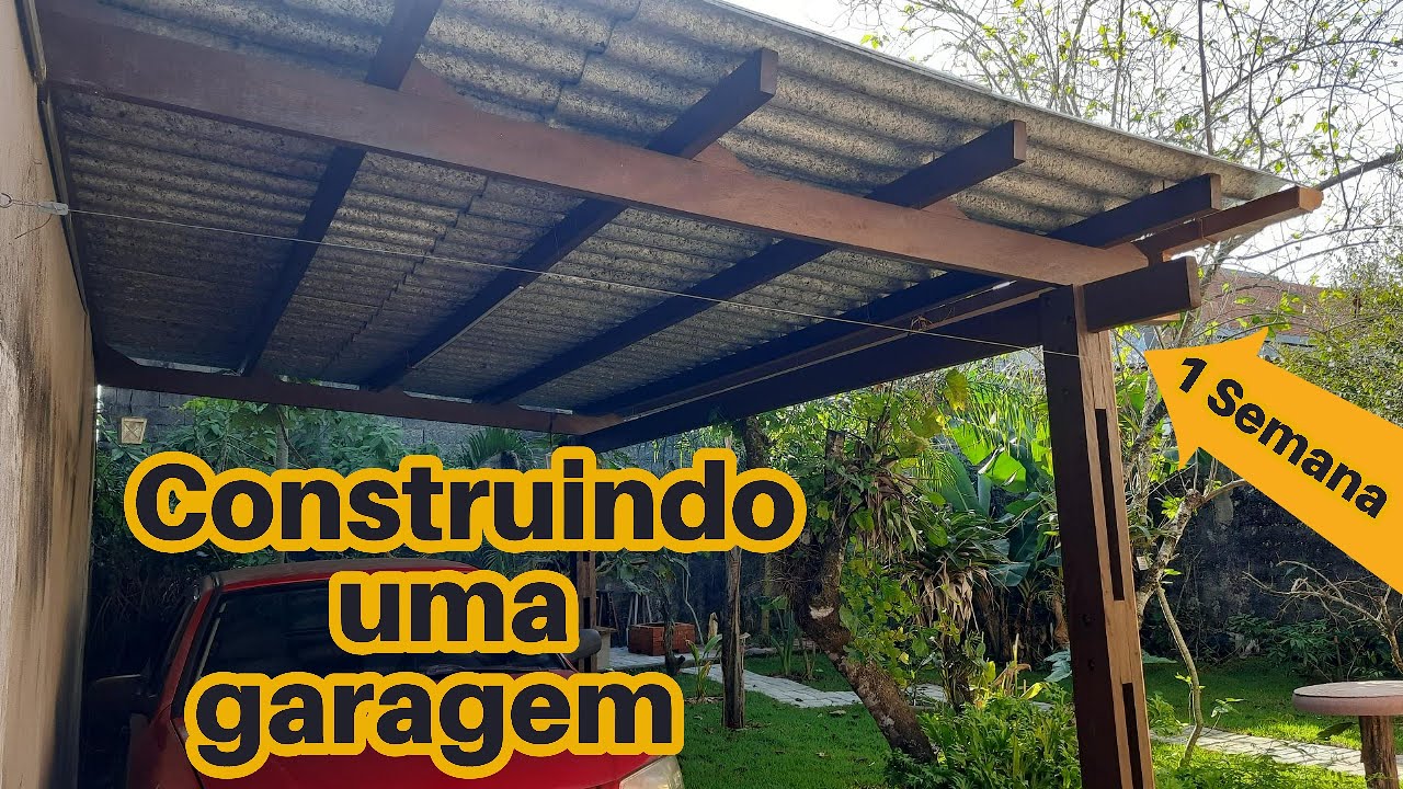 Construindo um telhado pra garagem com telha ecológica. O mais fácil que existe! #woodworking