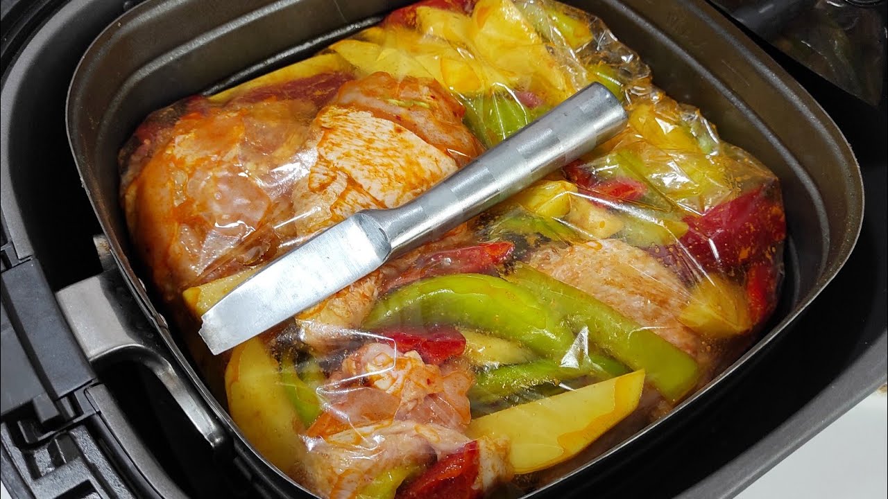 Airfryer'da Sebzeli Tavuk - Fırın Poşetinde Tavuk Tarifi💯Airfryer Tarifleri Airfryer'da Tavuk✅