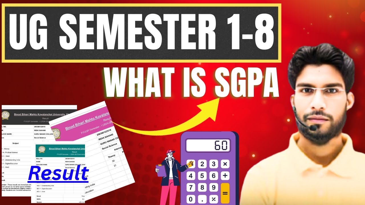 UG SEMESTER 1-8 SGPA MARKS KYA H | SGPA MARKS SE PERCENTAGE KAISE NIKAL