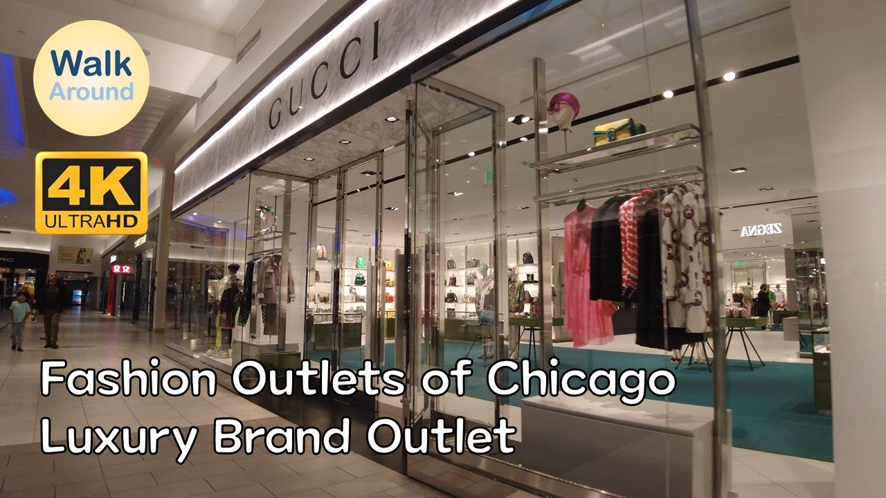 【4K60】 Fashion Outlets of Chicago - Shopping Mall Walk Through