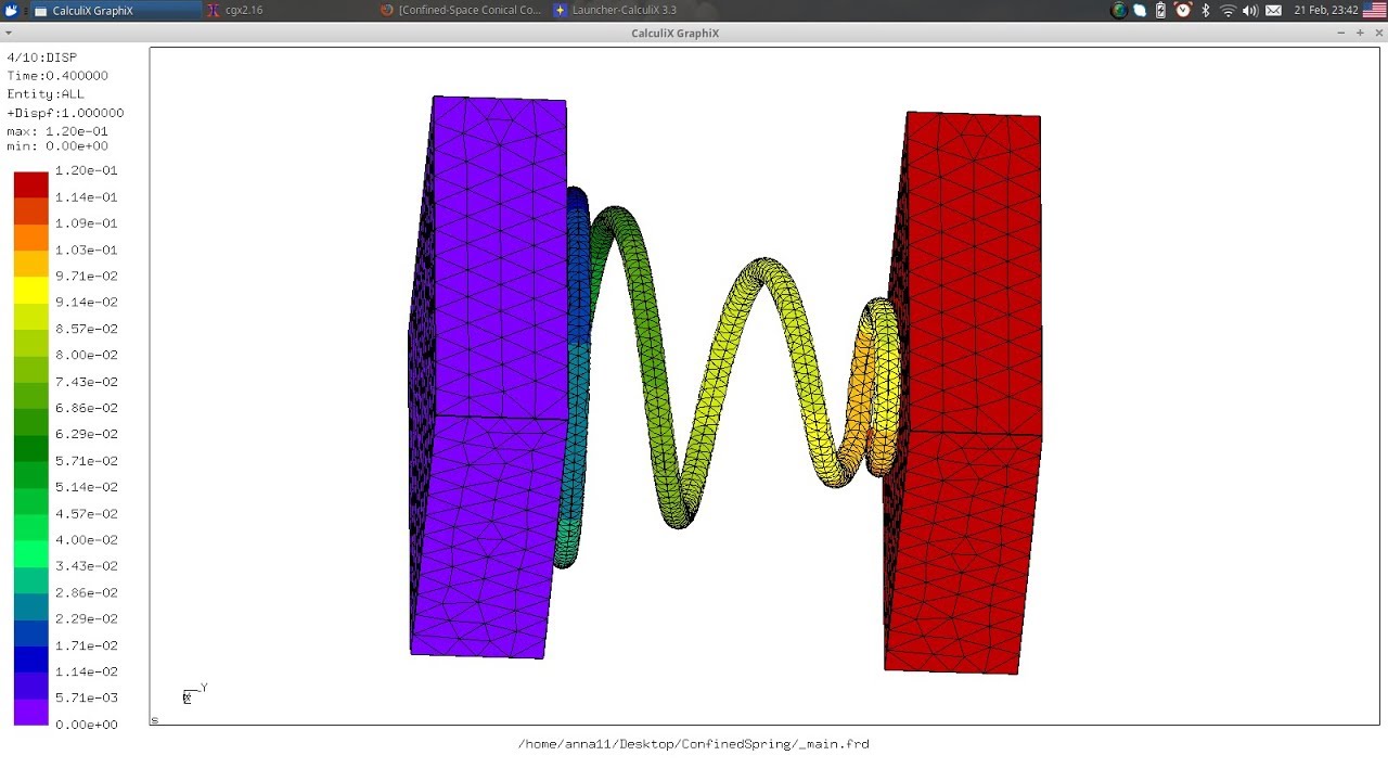 CONICAL COMPRESSION SPRING, FEA