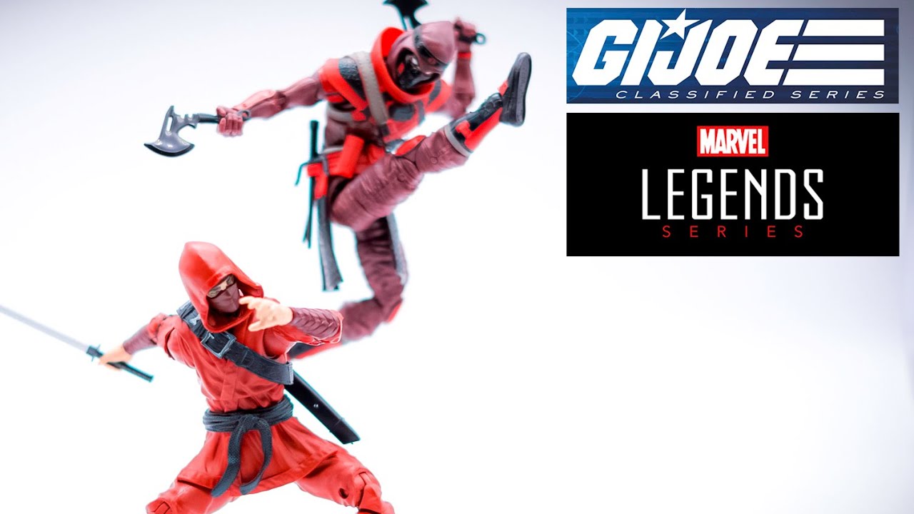 G.I. Joe Classified Red Ninja vs Marvel Legends Hand Ninja