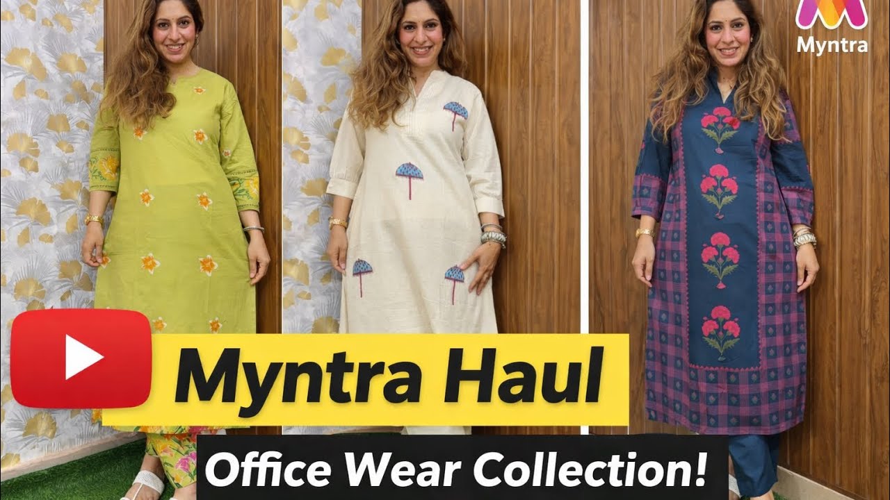 Myntra Office Wear Collection 2026 / trending kurta set under 1500/ 