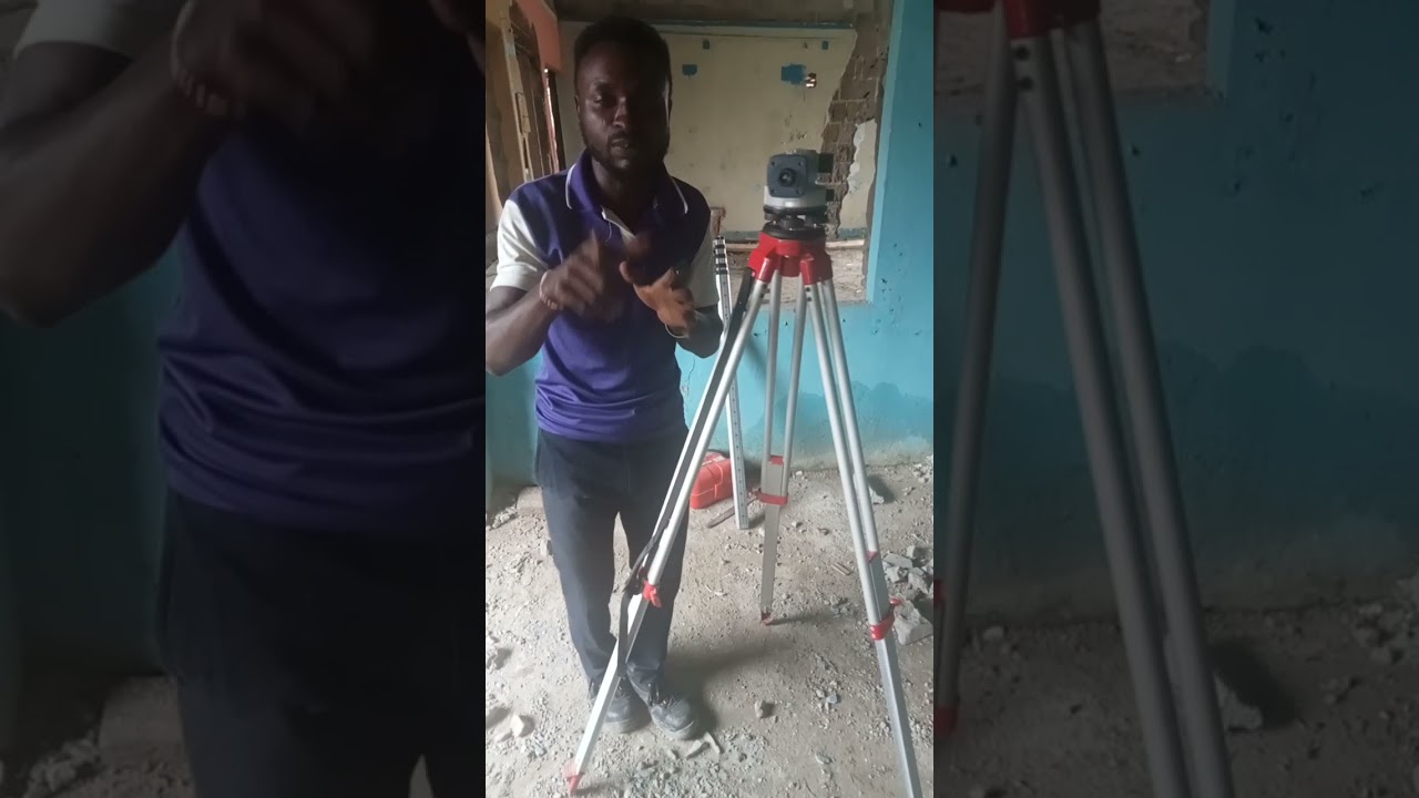 How to use leveling instrument to transfer 1m level on a construction site