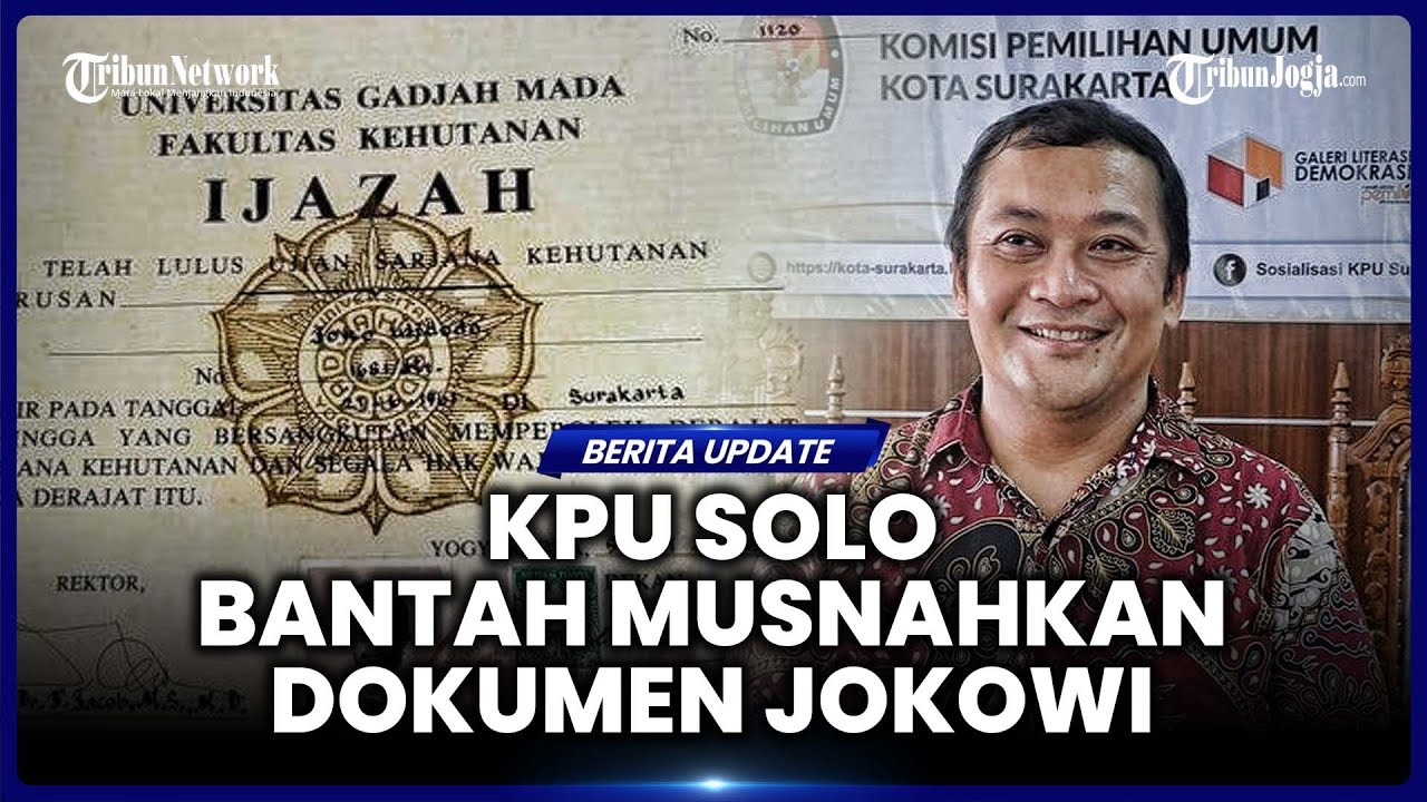 KLARIFIKASI KPU SOLO, BUKAN DOKUMEN JOKOWI YANG DIMUSNAHKAN TAPI BUKU AGENDA PENDAFTARAN CAWALKOT