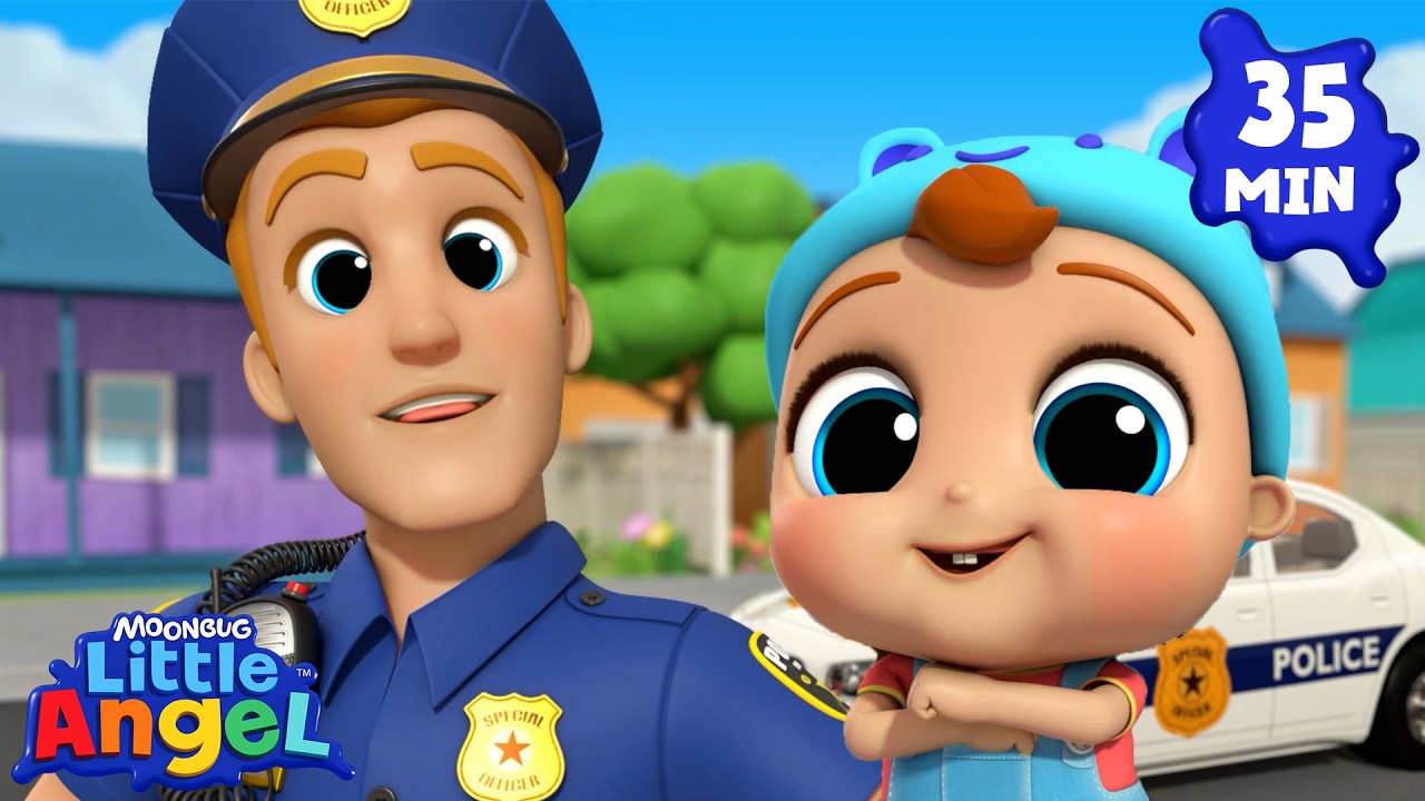 Policeman and Fireman | Baby John | Little Angel And Friends Fun Educational Songs
