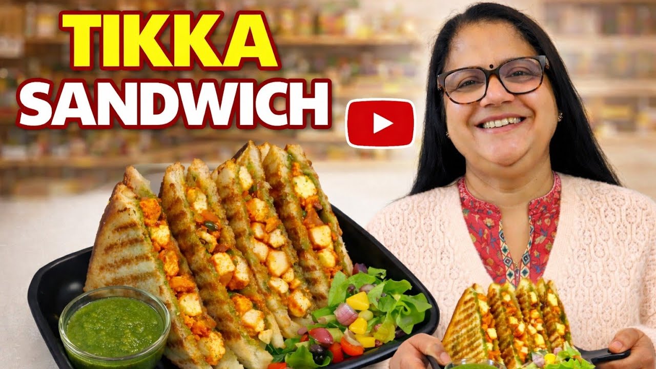 Restaurant-Style Paneer Tikka Sandwich Recipe | Easy & Smoky Paneer Starter