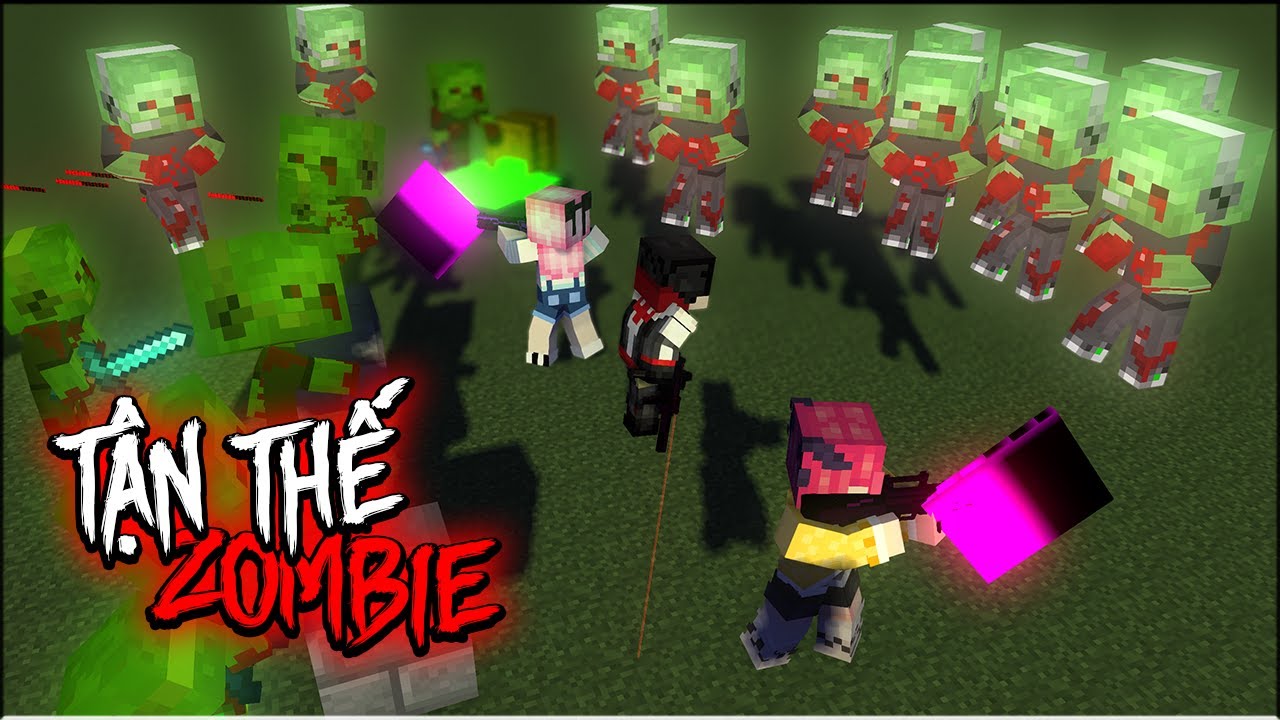 YOUTUBER MINECRAFT CHIẾN ĐẤU VỚI ĐẠI DỊCH ZOMBIE!! | PONBI