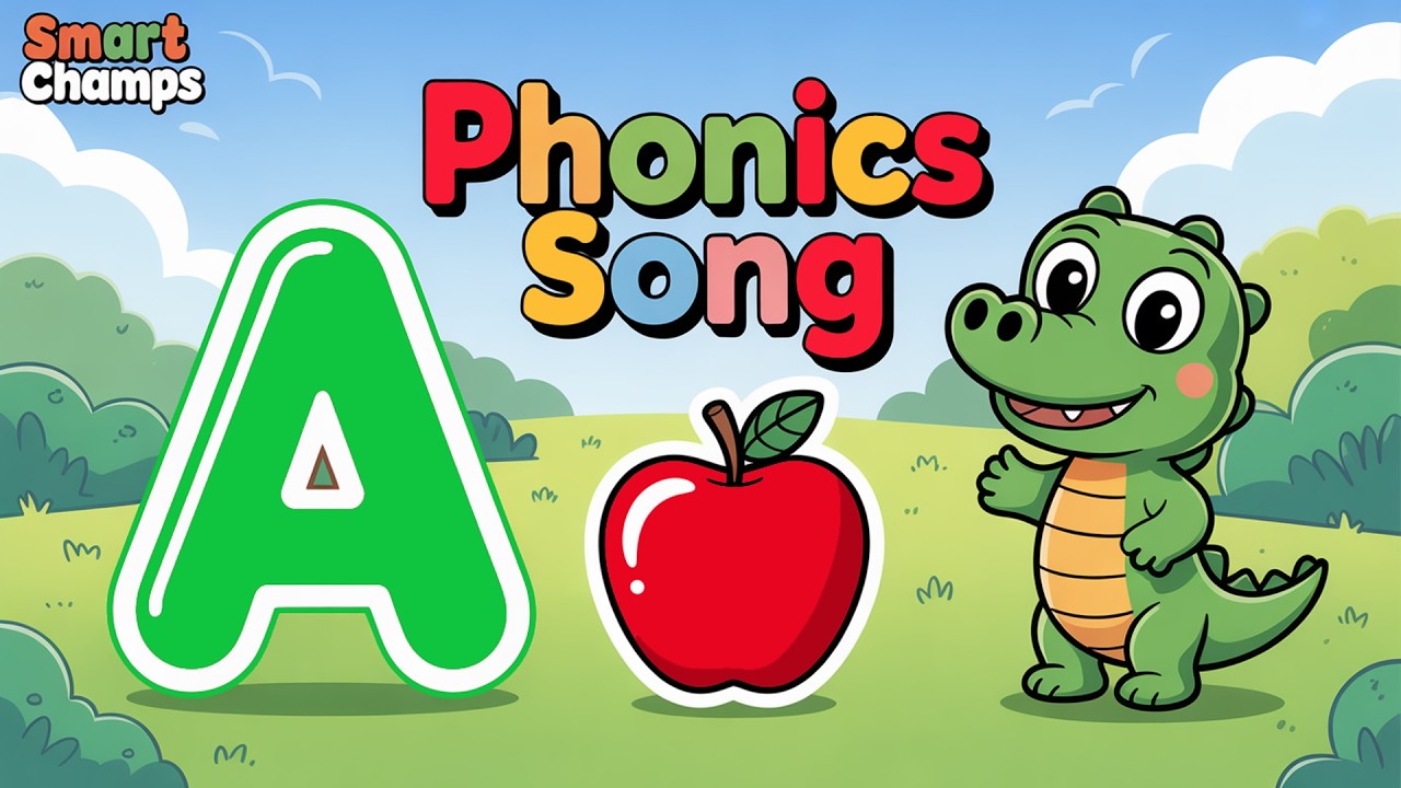 A is for Apple & 🐊 Alligator | SUPER FUN Letter A Phonics Song for Kids