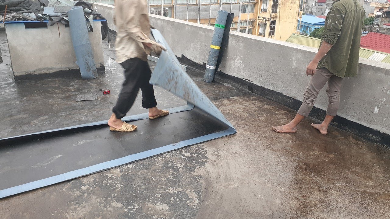 Công nghệ mới chống thấm bằng màng tự dính Bitumax ( thay thế màng khò nóng truyền thống )