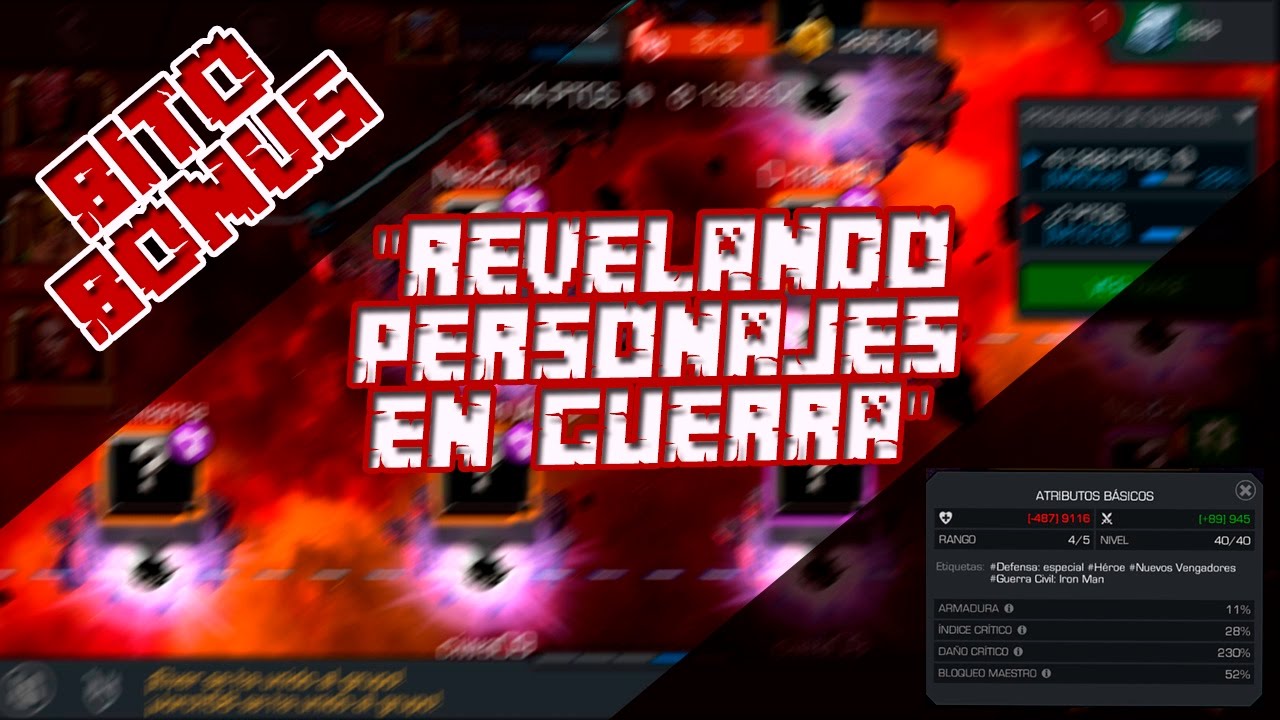 Bito Bonus: Revelando personajes en guerra y cuales son los más usados - MCOC