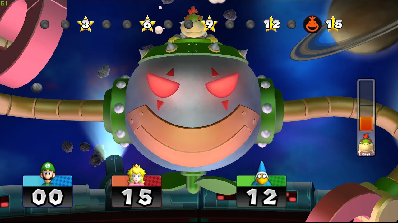 Super Mario Party 9 ( Luigi   Bowser Station #28 )Luigi painted on the sand