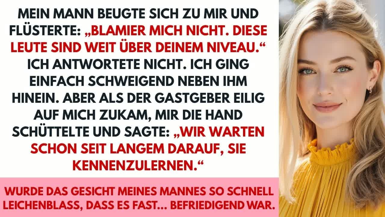 Mein Mann wollte nicht, dass ich ihn blamiere — doch alle warteten nur auf mich